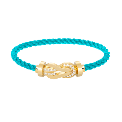 [Opulent Aurora]CHANCE LARGE 8 FIGURE BUCKLE HALF DIAMOND BRACELET GOLD
