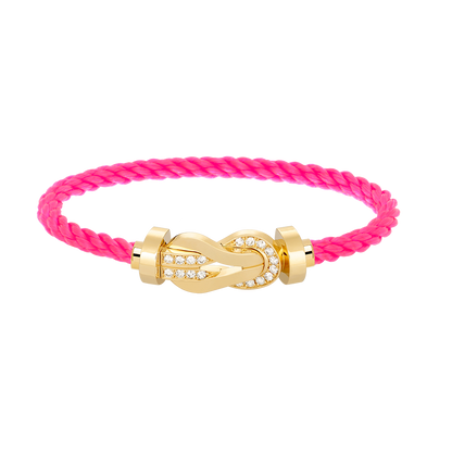 [Opulent Aurora]CHANCE LARGE 8 FIGURE BUCKLE HALF DIAMOND BRACELET GOLD
