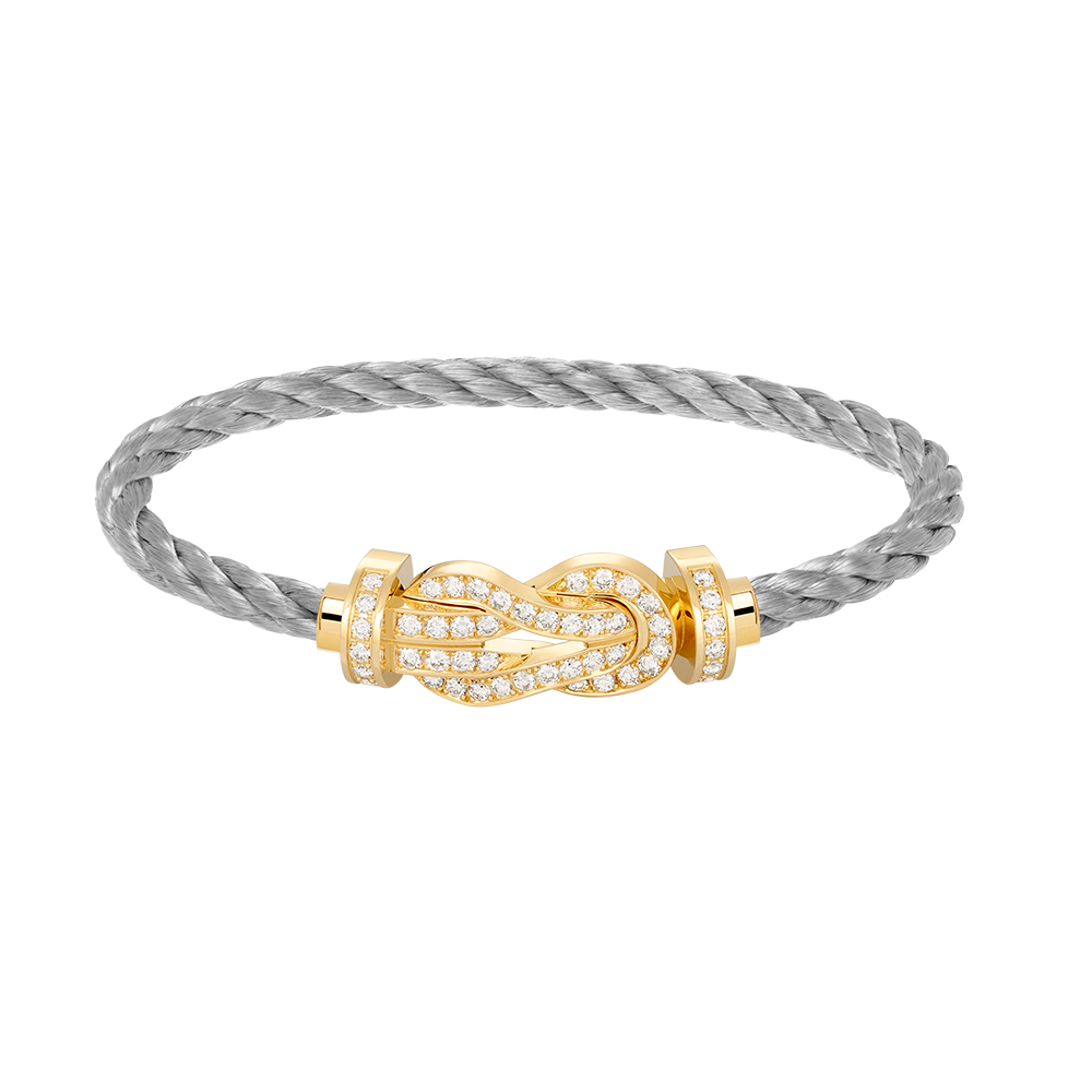[Opulent Aurora]CHANCE LARGE 8 FIGURE BUCKLE FULLDIAMOND BRACELET GOLD
