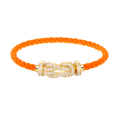 [Opulent Aurora]CHANCE LARGE 8 FIGURE BUCKLE FULLDIAMOND BRACELET GOLD