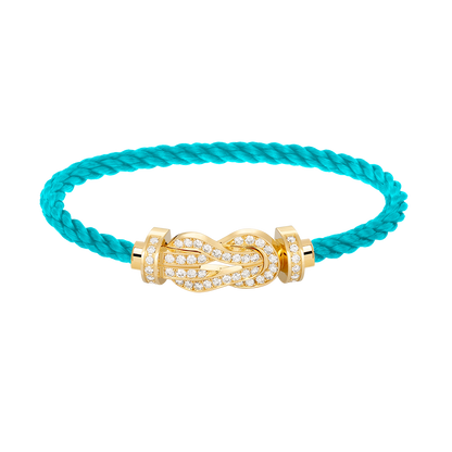 [Opulent Aurora]CHANCE LARGE 8 FIGURE BUCKLE FULLDIAMOND BRACELET GOLD