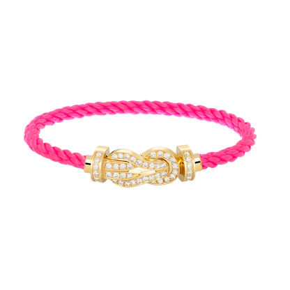 [Opulent Aurora]CHANCE LARGE 8 FIGURE BUCKLE FULLDIAMOND BRACELET GOLD