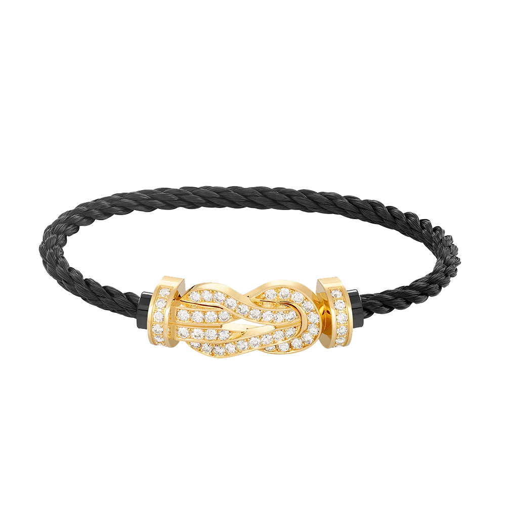 [Opulent Aurora]CHANCE LARGE 8 FIGURE BUCKLE FULLDIAMOND BRACELET GOLD