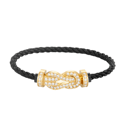 [Opulent Aurora]CHANCE LARGE 8 FIGURE BUCKLE FULLDIAMOND BRACELET GOLD