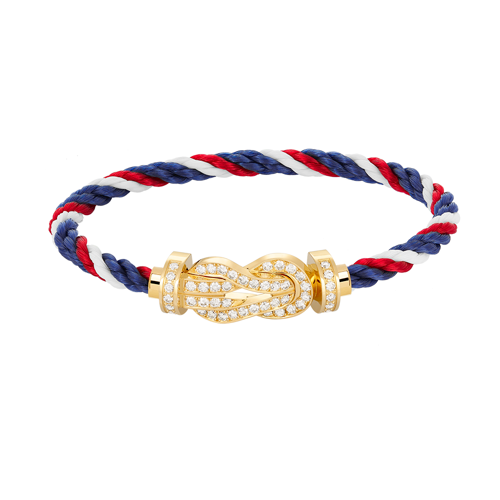 [Opulent Aurora]CHANCE LARGE 8 FIGURE BUCKLE FULLDIAMOND BRACELET GOLD