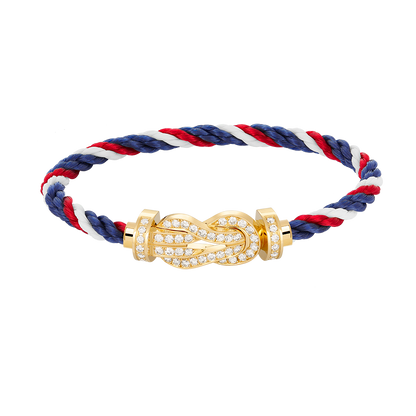 [Opulent Aurora]CHANCE LARGE 8 FIGURE BUCKLE FULLDIAMOND BRACELET GOLD