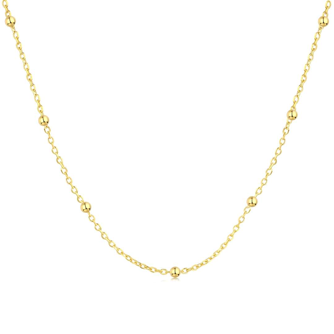 [Amore Jewelry]Small Bead Clavicle Chain Simple Necklace
