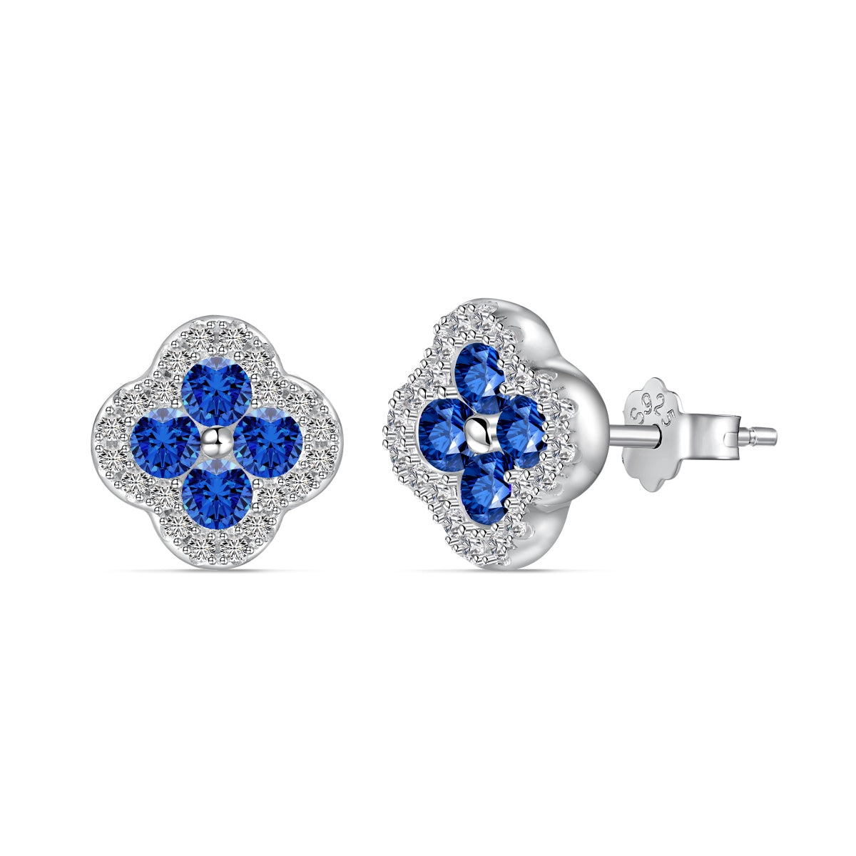 [Amore Jewelry]Four-Leaf Clover Flower Shaped Earrings