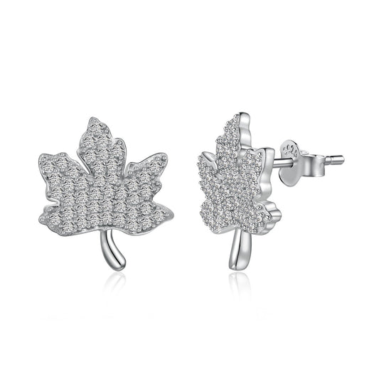 [Amore Jewelry]Exquisite Maple Leaf Design Earrings