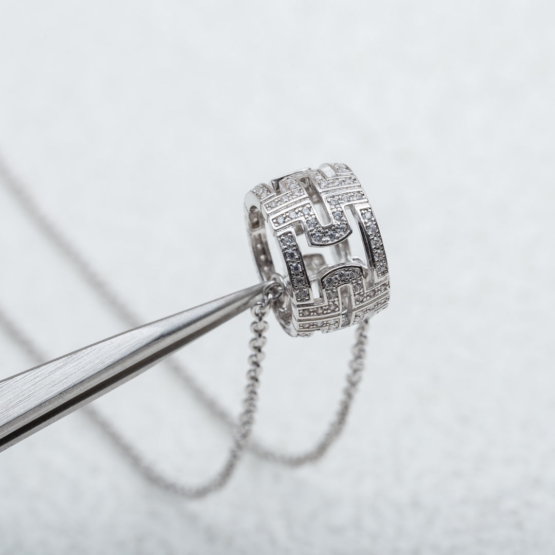 [Opulent Aurora]PARENTESI NECKLACE SILVER DIAMOND