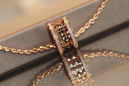 [Opulent Aurora]ZERO 1 ROCK PEDANT PINK GOLD NECKLACE