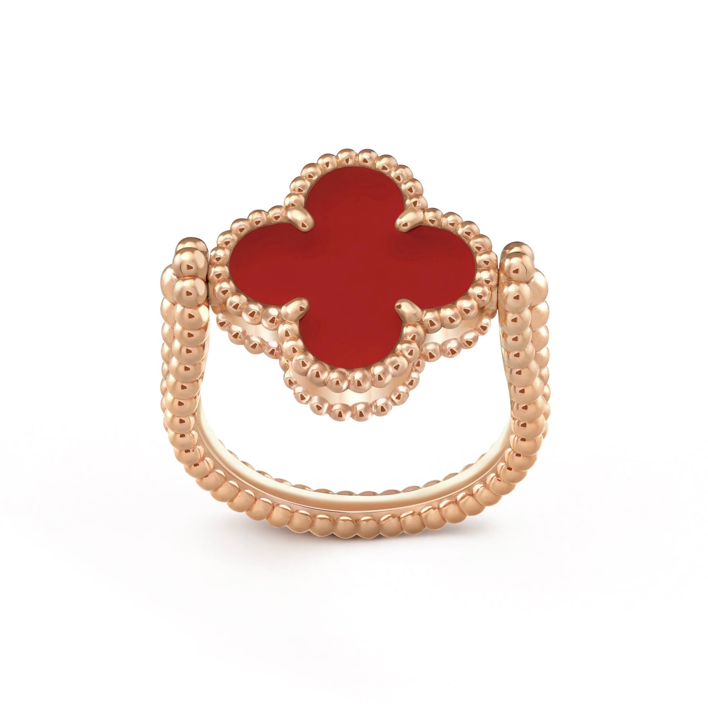 [Opulent Aurora]CLOVER RIVERSIBLE PINK GOLD RING