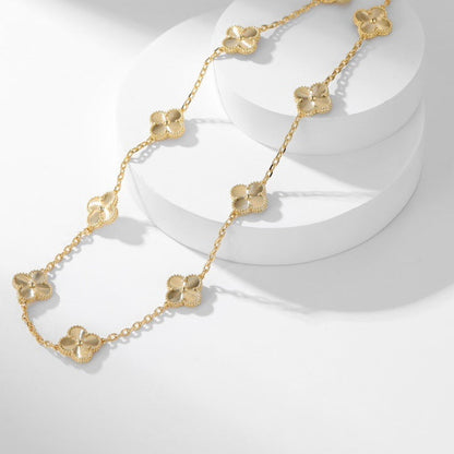 [Opulent Aurora]CLOVER 10 MOTIFS LASER NECKLACE