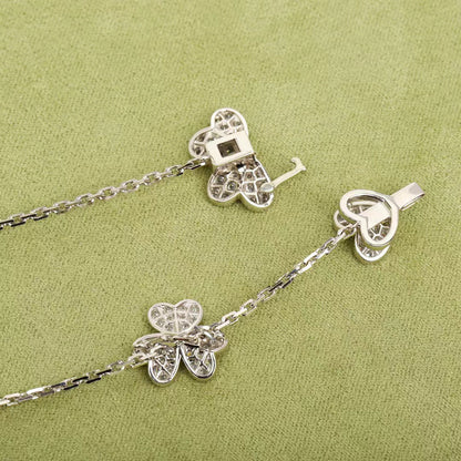 [Opulent Aurora]FRIVOLE SILVER 9 FLOWERS NECKLACE